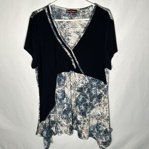 Marie Claire blue desing shirt